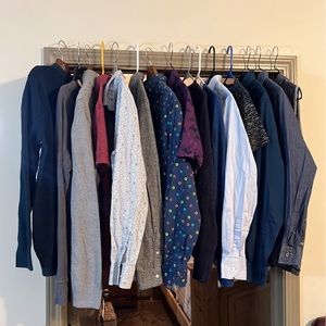 HUGE 15 Piece Men’s Shirt Bundle - Lot is All Size Medium